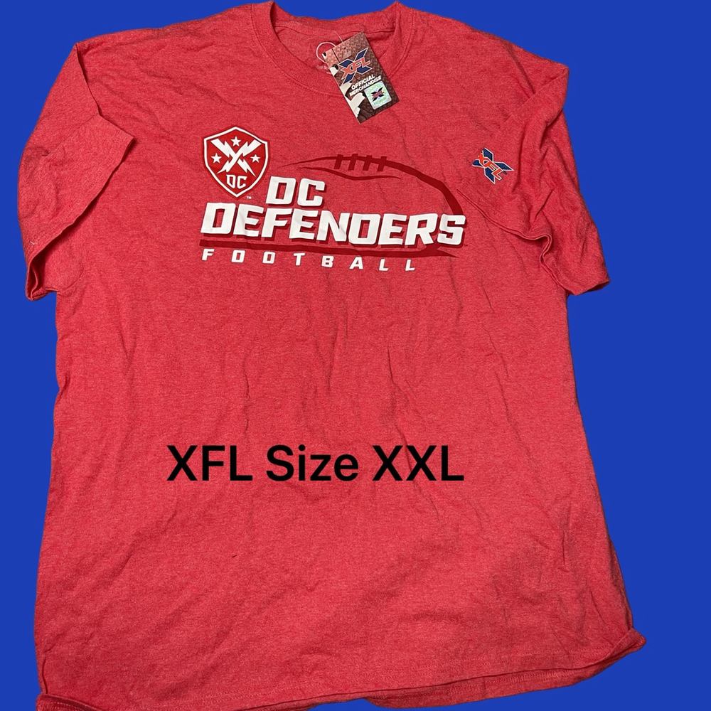 NWT XFL DC Defenders T-Shirt Size XXL